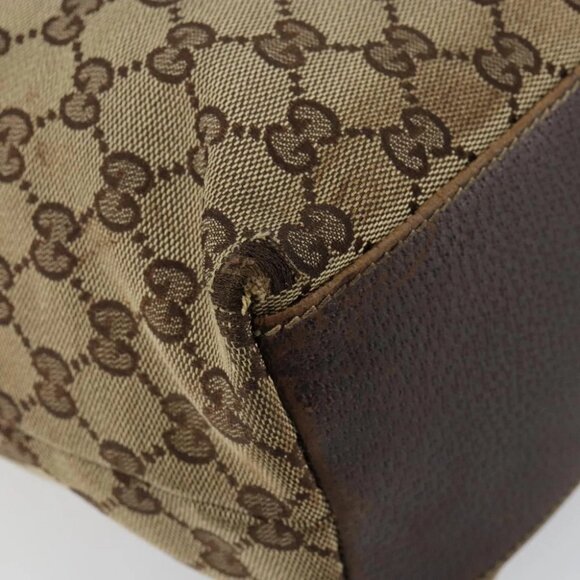 GUCCI GG Canvas Tote Bag Beige Gold - Picture 10 of 15